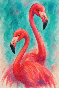 Tropiska rosa flamingor av Natalie Bruns