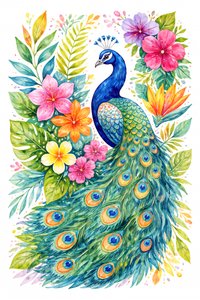 Livfull påfågelblomma av Natalie Bruns