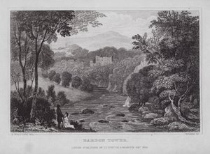 Bardon Tower (gravyr) av Nathaniel (after) Whittock