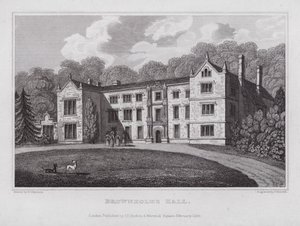 Brownholme Hall (gravyr) av Nathaniel (after) Whittock