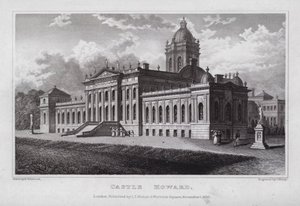 Castle Howard (gravyr) av Nathaniel (after) Whittock