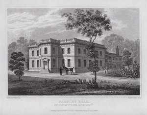 Farnley Hall, säte för Walter Fawks (gravyr)