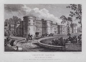 Skipton Castle, säte för Earl of Thanet (gravyr)