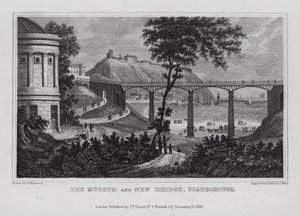 Museet och New Bridge, Scarborough (gravyr)