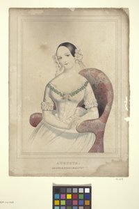 Augusta (handfärgad litografi) av Nathaniel Currier