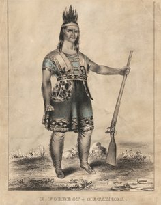 E. Forrest som Metamora av Nathaniel Currier