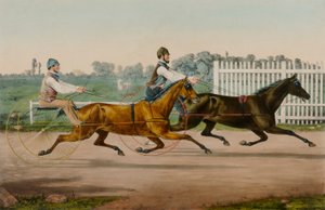 Flora Temple och Highland Maid av Nathaniel Currier