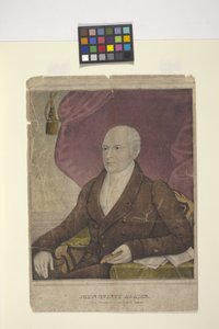 John Quincy Adams (handfärgad litografi) av Nathaniel Currier