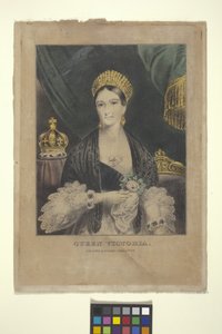 Drottning Victoria (handfärgad litografi) av Nathaniel Currier