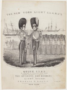 New York Light Guards snabba steg: som utfört av Dodworths brassband. Komponerad och respektfullt tillägnad officerarna och medlemmarna av ljusgardet; av Francis H. Brown av Nathaniel Currier