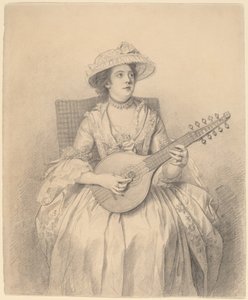 Kvinna som spelar en cittern av Nathaniel Dance Holland