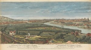 En allmän bild av staden Paris tagen från en eminens i byn Chaillot