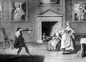 Battledore och fjäderbollen, 1743.