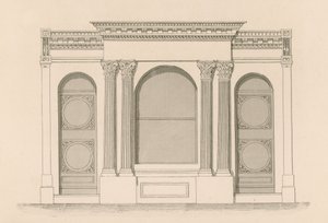 Butiksfront för Mr Mabers vin- och spritbutik, Tyndale Place, Islington av Nathaniel Whittock