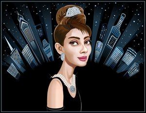 Audrey Hepburn, 2021 (digital) av Neale Osborne