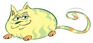 Curvy Cat - karikatyr av Neale Osborne