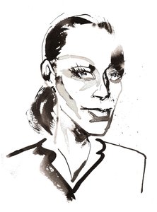 Ingrid Thulin, 2025 (ink) av Neale Osborne