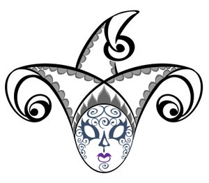 Jester Mask, 2023 (digital) av Neale Osborne