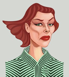 Katharine Hepburn, 2021 (digital) av Neale Osborne