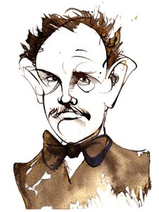Richard Strauss, tysk kompositör och dirigent (1864-1949); karikatyr av Neale Osborne