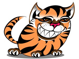 Tigerkatt - tecknad film av Neale Osborne