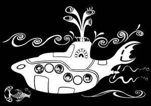Yellow Submarine, 2004 (bläck, digital version 2023) av Neale Osborne