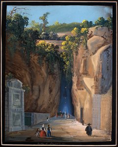 Grotta i Pozzuoli (gouache) av Neapolitan School