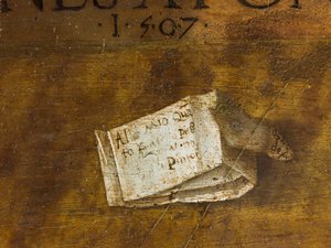 Jungfru och barn mellan St John the Baptist och St Onufrius, 1507 av Neapolitan School