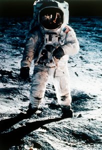 Buzz Aldrin på månen, Apollo II-uppdrag, juli 1969.