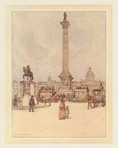 Trafalgar Square (färglitografi)