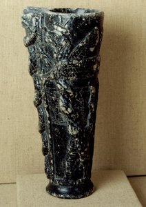 Sumerisk civilisation: prins Gudeas dräktsvas av steatit (2141-2122 f.Kr.). Den är dekorerad med drakar och ormar. Dämpa. 23 cm Paris, Louvren av Neo-Sumerian Neo-Sumerian