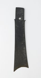 Gaffelmejsel (zhang), Qijia-kultur, ca 2500-2000 f.Kr. (jade (nefrit)) av Neolithic Period Chinese School