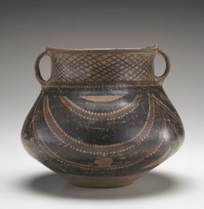 Urn, Gansu-provinsen, ca 2000 f.Kr. (keramik)