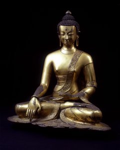 Buddha staty. Nepal 1400-talet. 60 cm.