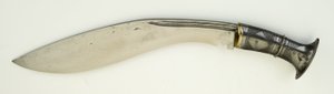 Kukri eller Khukari Knife (stål, järn och mässing)