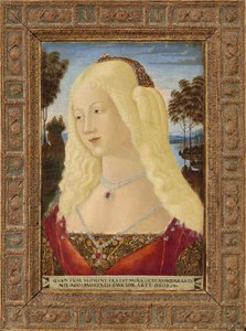 Porträtt av en dam, ca. 1485. av Neroccio de Landi