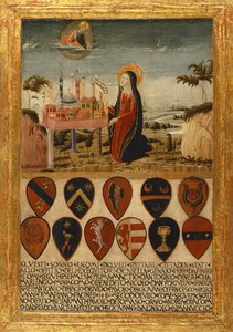 Die Jungfrau Maria vertraut die Stadt Siena Jesus an von Neroccio di (1447-1500) Landi