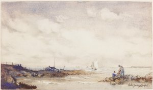 Sussex Coast (bläck & tvätt på papper)