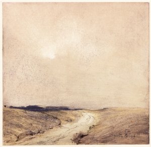 Yorkshire Moorland (penna och akvarell på papper klistrade på kort)