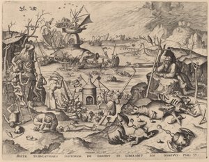 Sankt Antonius frestelse av Netherlandish 16th Century after Hieronymus Bosch, Hieronymus Cock