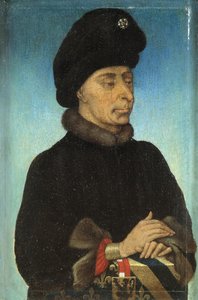 Porträtt av Johannes den orädde, hertig av Bourgogne, mitten av 1400-talet.