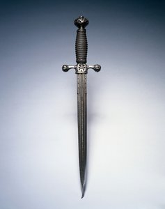Dolk, c.1620-50 (stål med vajergrepp) av Netherlandish School