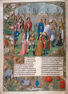 Harl 4425 f.14v The Carolle in the Garden, från 