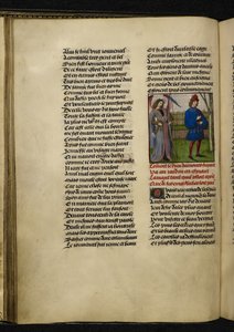 Harley MS 4425 f.18v Amors (kärlekens gud) och L