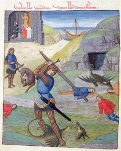 Ms 324 f.35 v. Cadmus, från Metamorphoses 10 av Ovid, 1497 av Netherlandish School