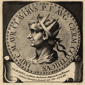 Porträtt av den romerske kejsaren Claudius II. av Netherlandish School