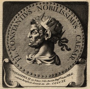 Porträtt av den romerske kejsaren Constantius II. av Netherlandish School