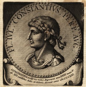 Porträtt av den romerske kejsaren Constantius II. av Netherlandish School