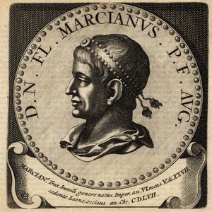 Porträtt av den romerske kejsaren Marcian. av Netherlandish School