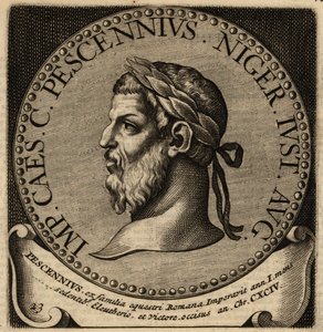 Porträtt av den romerske kejsaren Pescennius Niger. av Netherlandish School